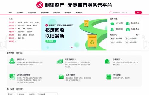 阿里资产 无废城市服务云平台 已上线